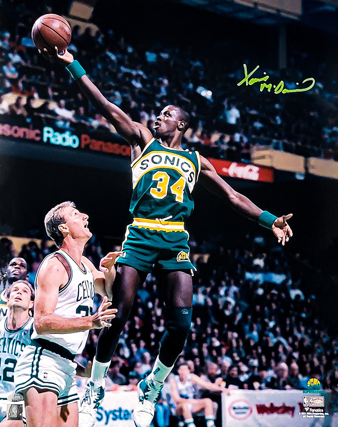 Xavier McDaniel Signed Framed 16x20 Photo Seattle Supersonics MCS Holo