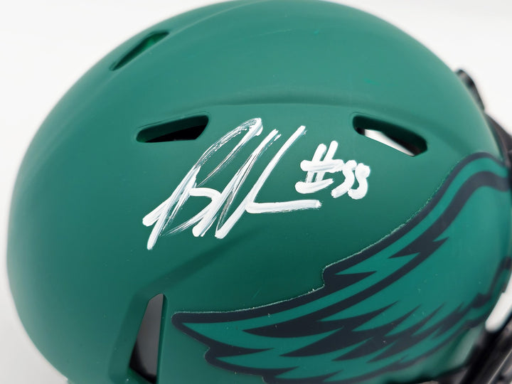 Brandon Graham Signed Philadelphia Eagles Rave Green Speed Mini Helmet JSA