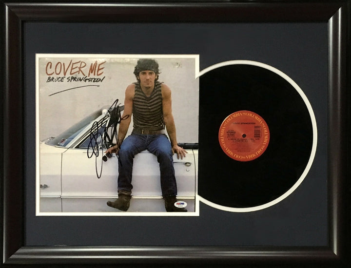 Bruce Springsteen signed Cover Me Record album framed Mint autograph PSA Dna LOA