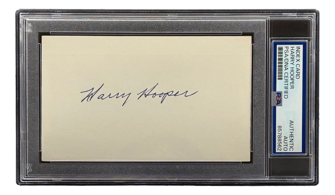 Harry Hooper Signed Index Card Boston Red Sox PSA/DNA