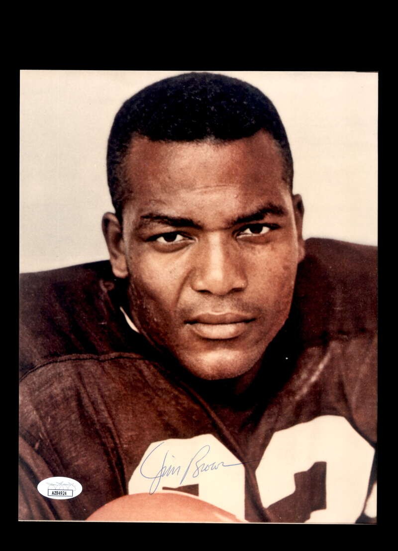 Jim Brown JSA Coa Signed Vintage 8x10 Photo Autograph Browns