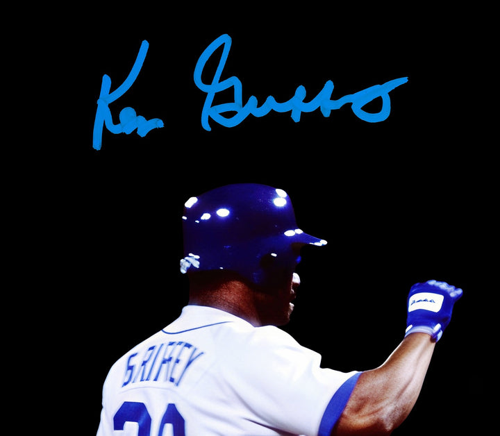 Ken Griffey Jr. & Sr. Signed 16x20 Photo Mariners Back To Back HR's BAS Witness