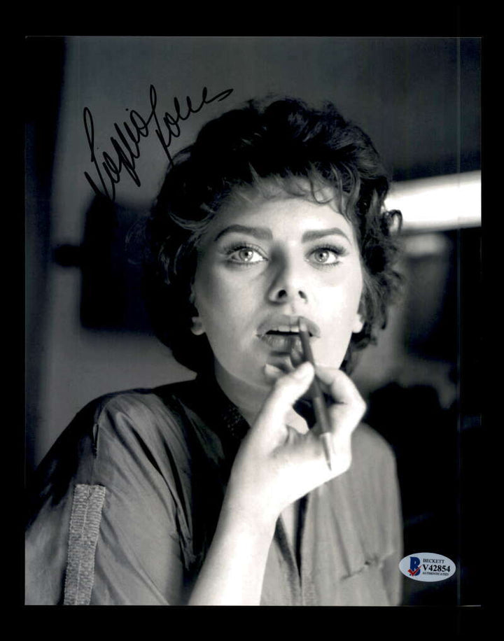 Sophia Loren BAS Beckett Coa Signed 8x10 Photo Certified Autograph