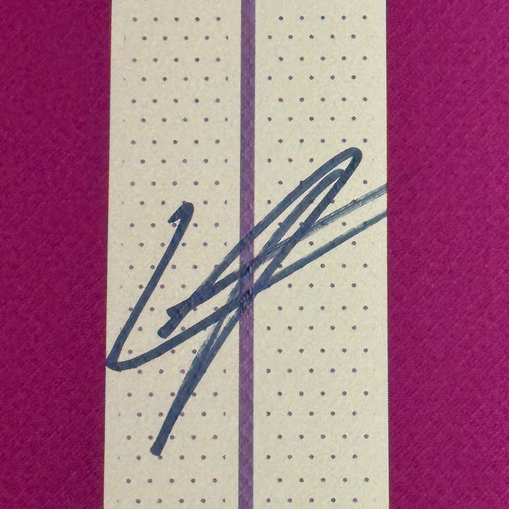 Framed Autographed/Signed Lamine Yamal 35x39 FC Barcelona Blue Jersey BAS COA