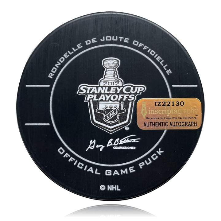 Jonathan Quick Autographed LA Kings 2012 Stanley Cup Hockey Puck Signed IGM COA