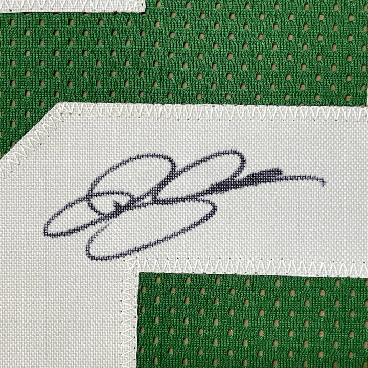 Framed Autographed/Signed Ray Allen 33x42 Boston Green Jersey Beckett COA