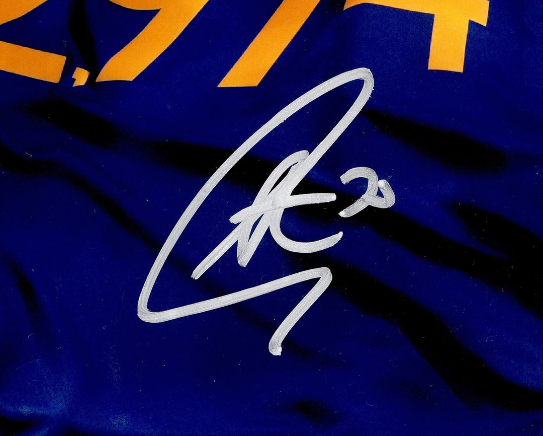 Stephen Curry Signed 16x20 Photo Warriors All Time 3 Point Leader JSA
