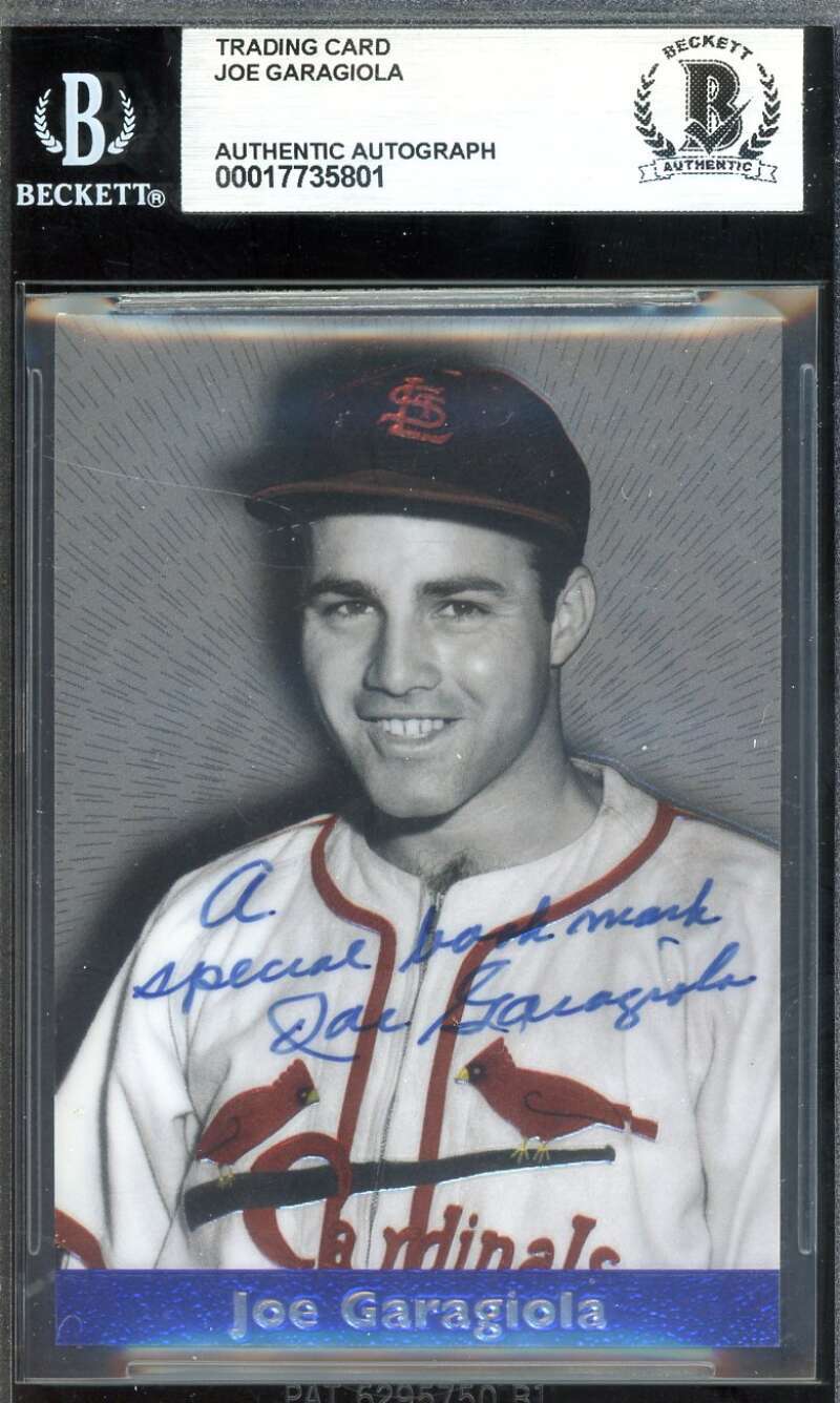 Joe Garagiola Beckett BAS Signed 2001 Can Kickers Club Arizona Dept Of Health Au