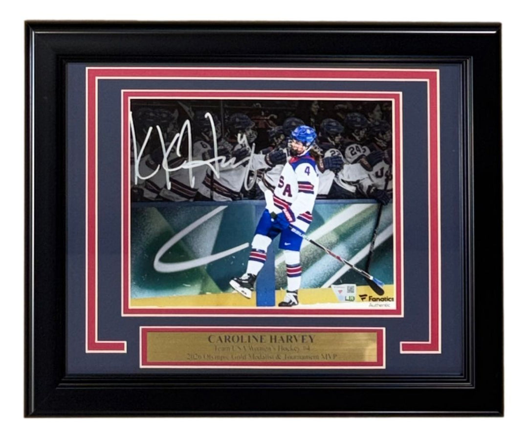Caroline Harvey Signed Framed 8x10 USA Women Hockey 2026 Olympics Photo Fanatics