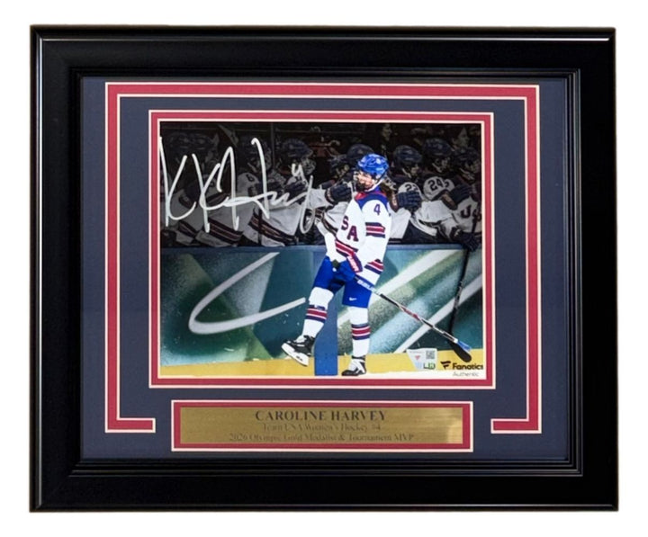 Caroline Harvey Signed Framed 8x10 USA Women Hockey 2026 Olympics Photo Fanatics