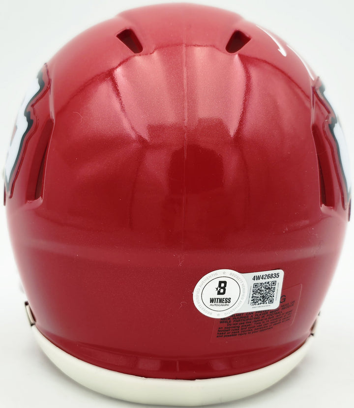 Jamaal Charles Signed Kansas City Chiefs Red Speed Mini Helmet Beckett Witness
