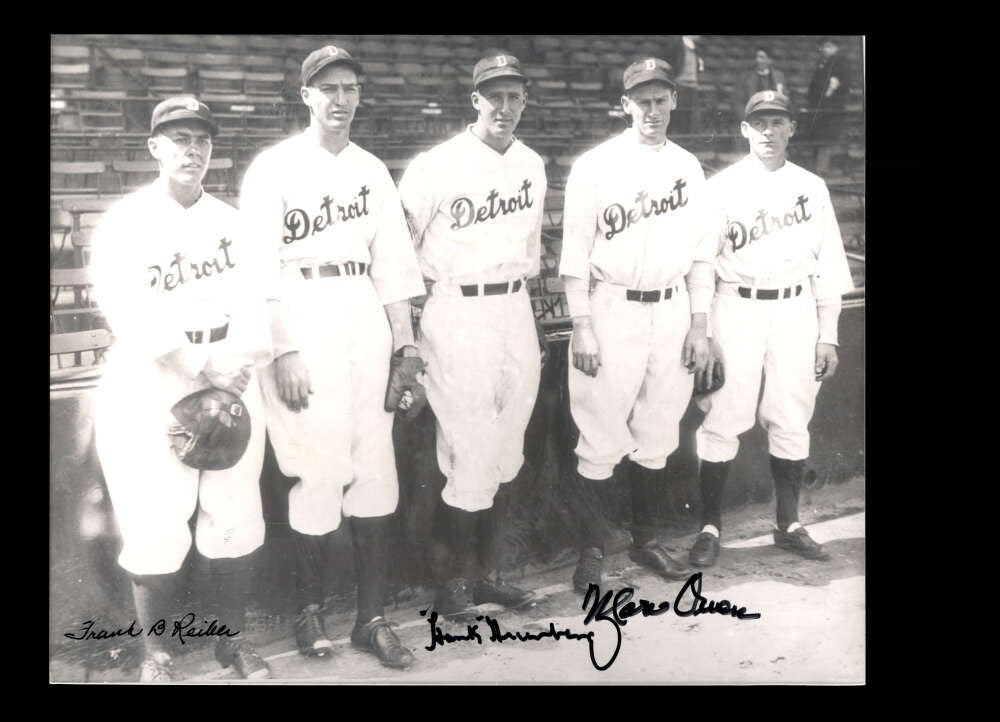 Greenberg Owen Reiber PSA DNA Loa Signed by 3 8x10 Photo Autograph Tigers