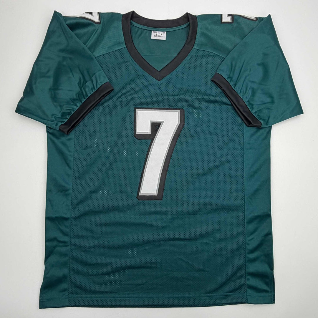 Autographed/Signed MICHAEL MIKE VICK Philadelphia Green Jersey PSA COA