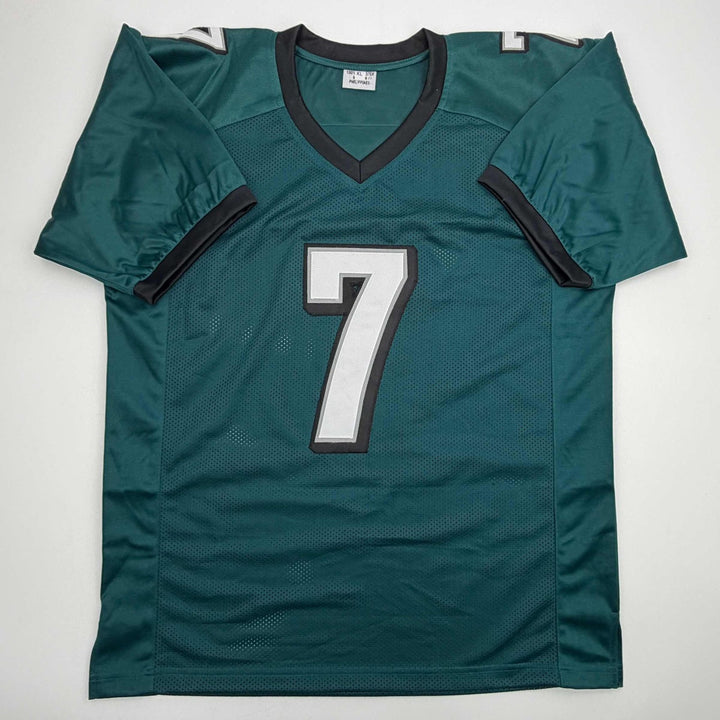 Autographed/Signed MICHAEL MIKE VICK Philadelphia Green Jersey PSA COA