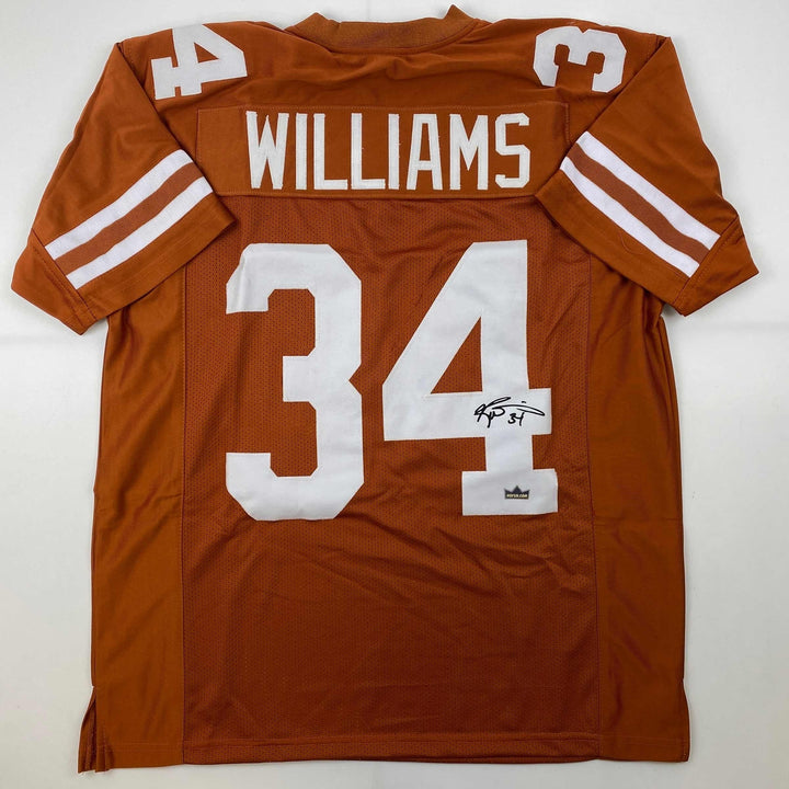 Facsimile Autographed Ricky Williams Texas Orange Reprint Jersey Size Men's XL