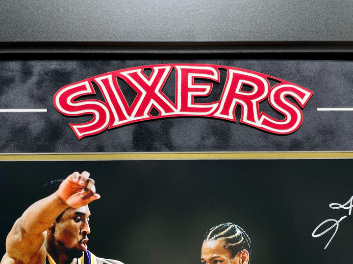 Allen Iverson Autographed Philadelphia 76ers 16x20 Photo Framed BAS Signed Kobe