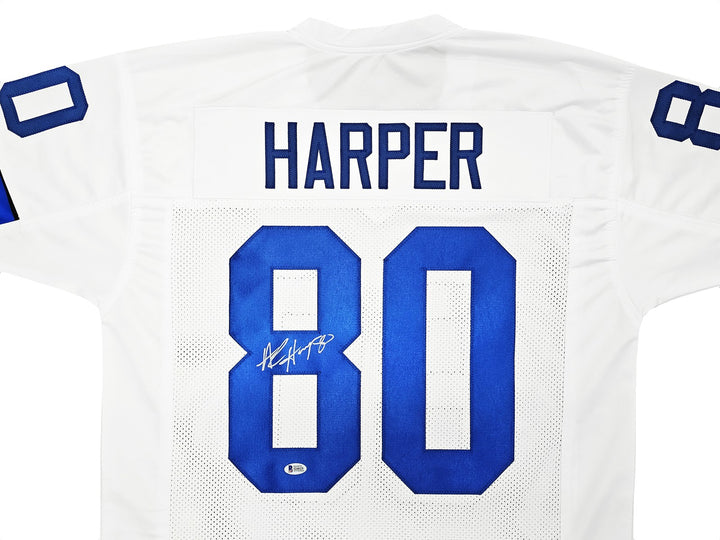 Dallas Cowboys Alvin Harper Autographed Signed White Jersey Beckett Wit