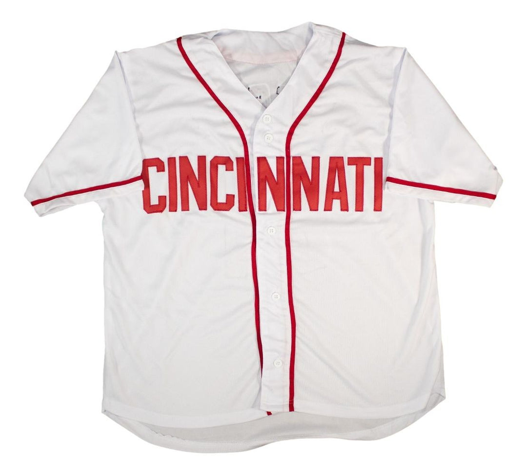 Brady Singer Cincinnati Signed White Baseball Jersey BAS
