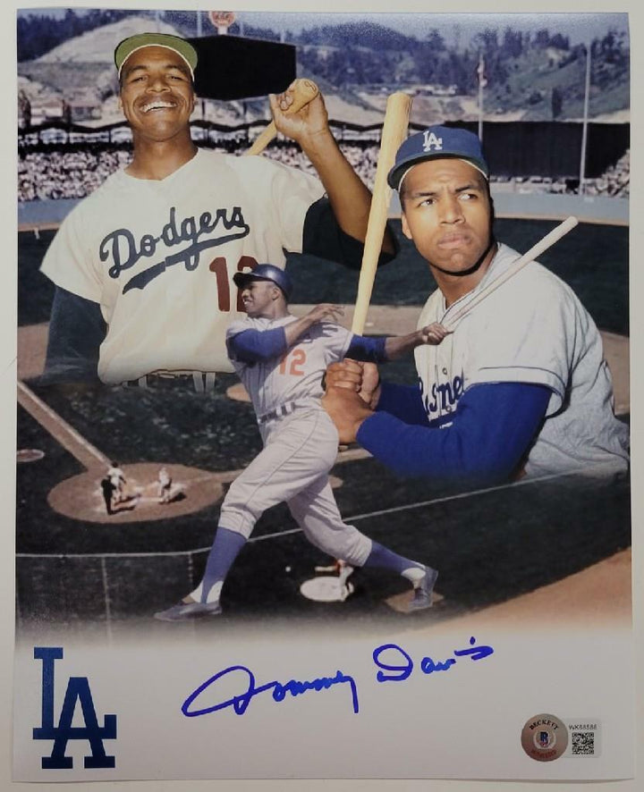 Tommy Davis signed 8x10 Photo Los Angeles Dodgers Autograph ~Beckett BAS Witness