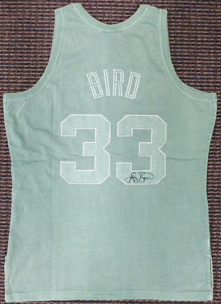 Celtics Larry Bird Auto Green Mitchell Ness Washed Out Swingman Jersey L Beckett