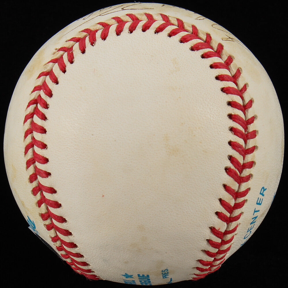 ELMER VALO SIGNED BOBBY BROWN OAL BASEBALL w/ PSA-DNA COA A's YANKEES SENATORS +