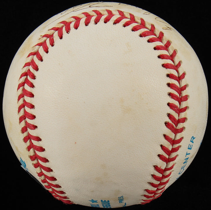 ELMER VALO SIGNED BOBBY BROWN OAL BASEBALL w/ PSA-DNA COA A's YANKEES SENATORS +