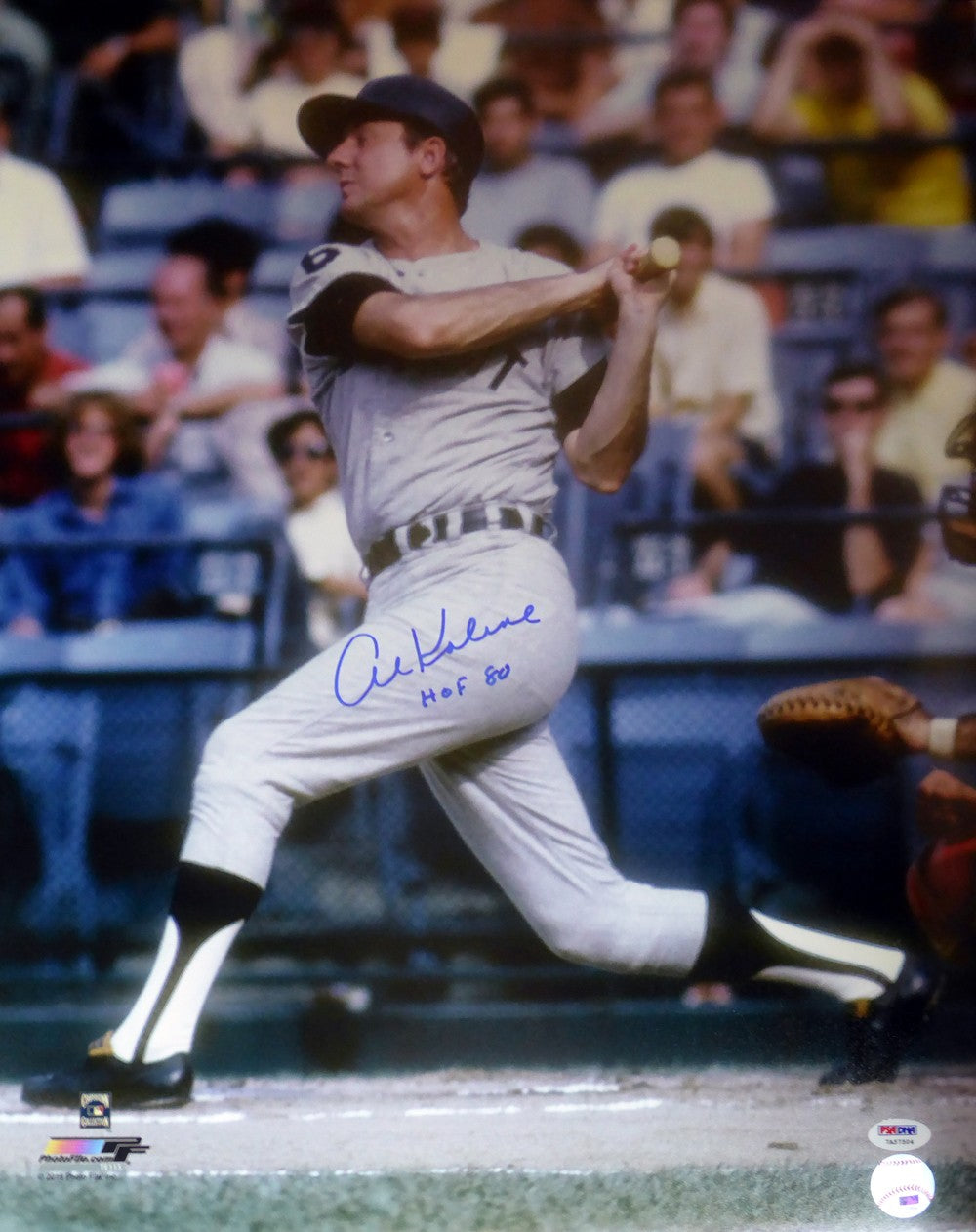 Al Kaline Signed 16x20 Photo Detroit Tigers "HOF 80" PSA/DNA