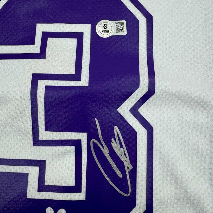 Framed Signed Roberto Carlos 35x39 Real Madrid Jersey Beckett COA #2
