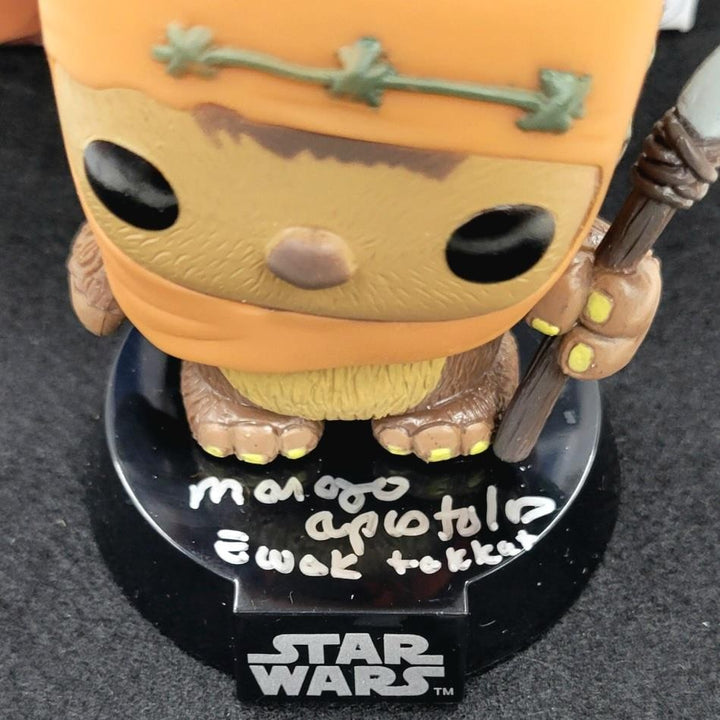 Margo Apostolos signed "Ewok Tokkat" Funko Pop! Star Wars autograph Beckett BAS