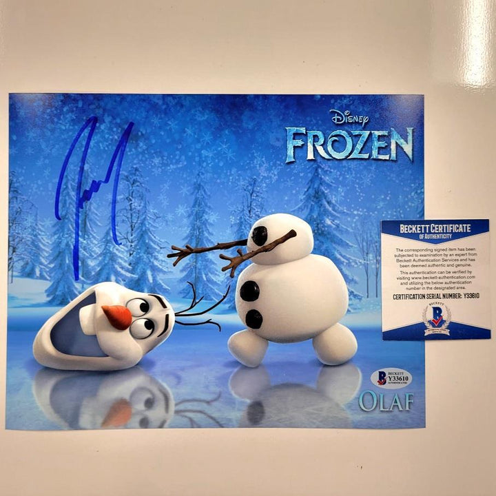 Josh Gad signed Disney Frozen 8x10 Photo Olaf Voice autograph ~ Beckett BAS COA