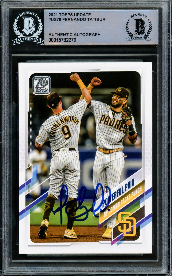 Fernando Tatis Jr. Signed 2021 Topps Update Card #US79 San Diego Padres Beckett