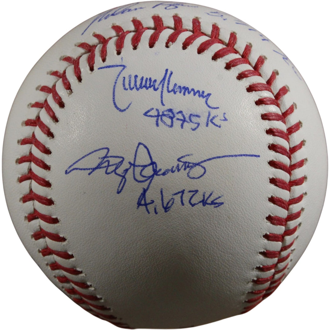 4000 K's Autographed OML Baseball Ryan Johnson Clemens Carlton Beckett 57265