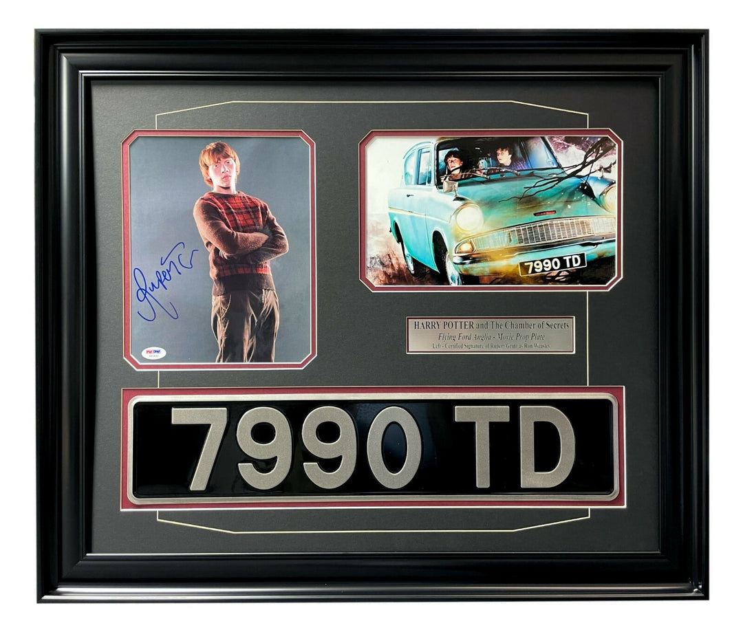 Rupert Grint Signed Harry Potter Car Framed License Plate 8x10 Photo PSA COA Ron
