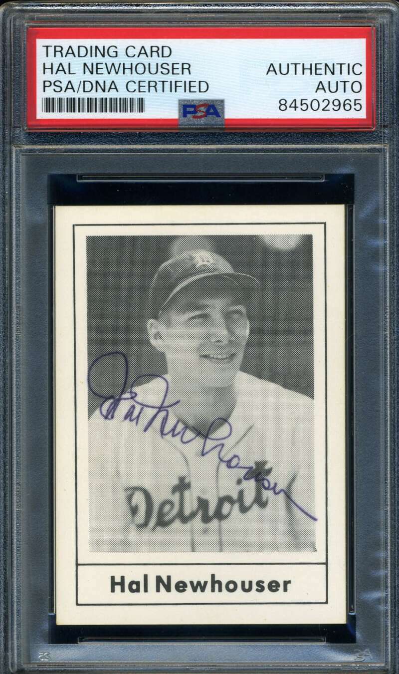 Hal Newhouser PSA DNA COA Signed 1978 Grand Slam Autograph Detroit Tigers