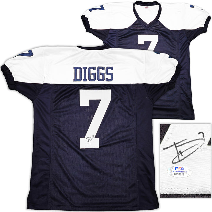 Dallas Cowboys Trevon Diggs Autographed Signed Blue & White Jersey PSA/DNA