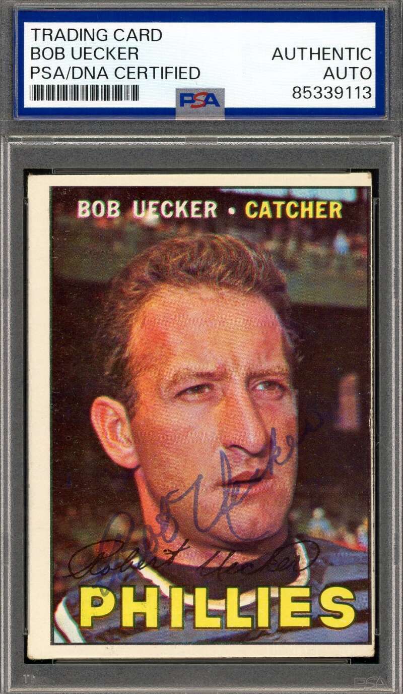 Bob Uecker PSA DNA Vintage Signed 1967 Topps Autograph