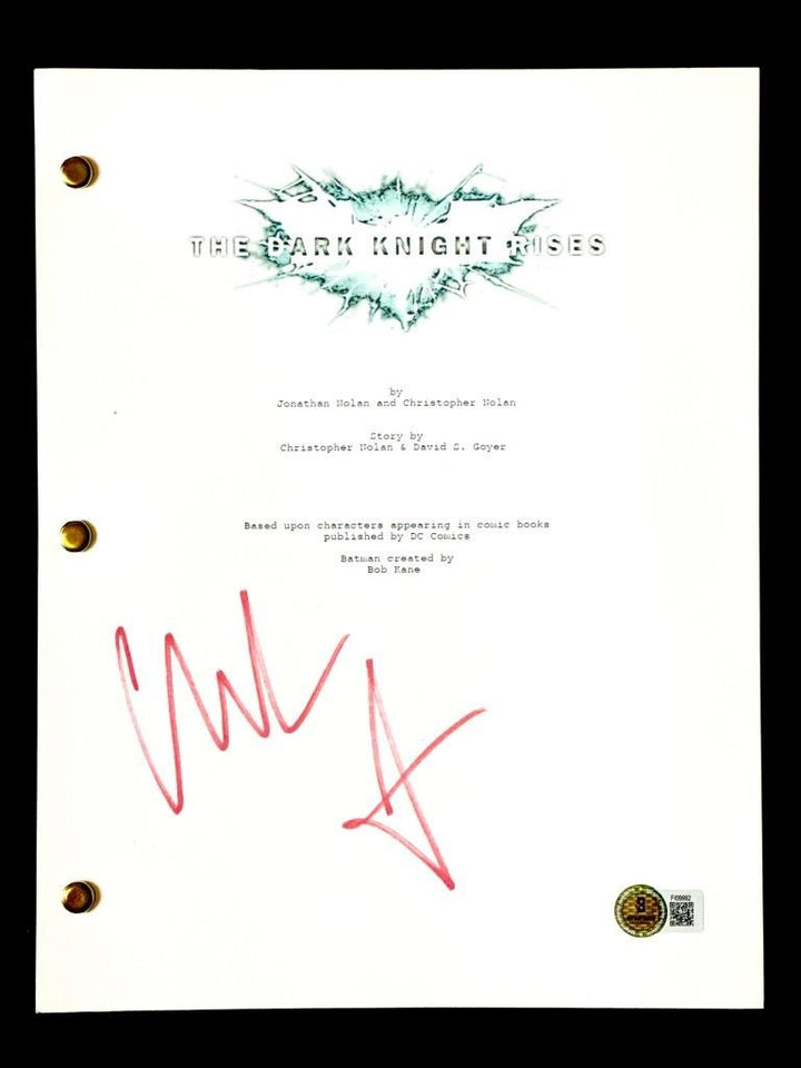 Christian Bale signed Batman Dark Knight Rises script autograph (A) Beckett BAS