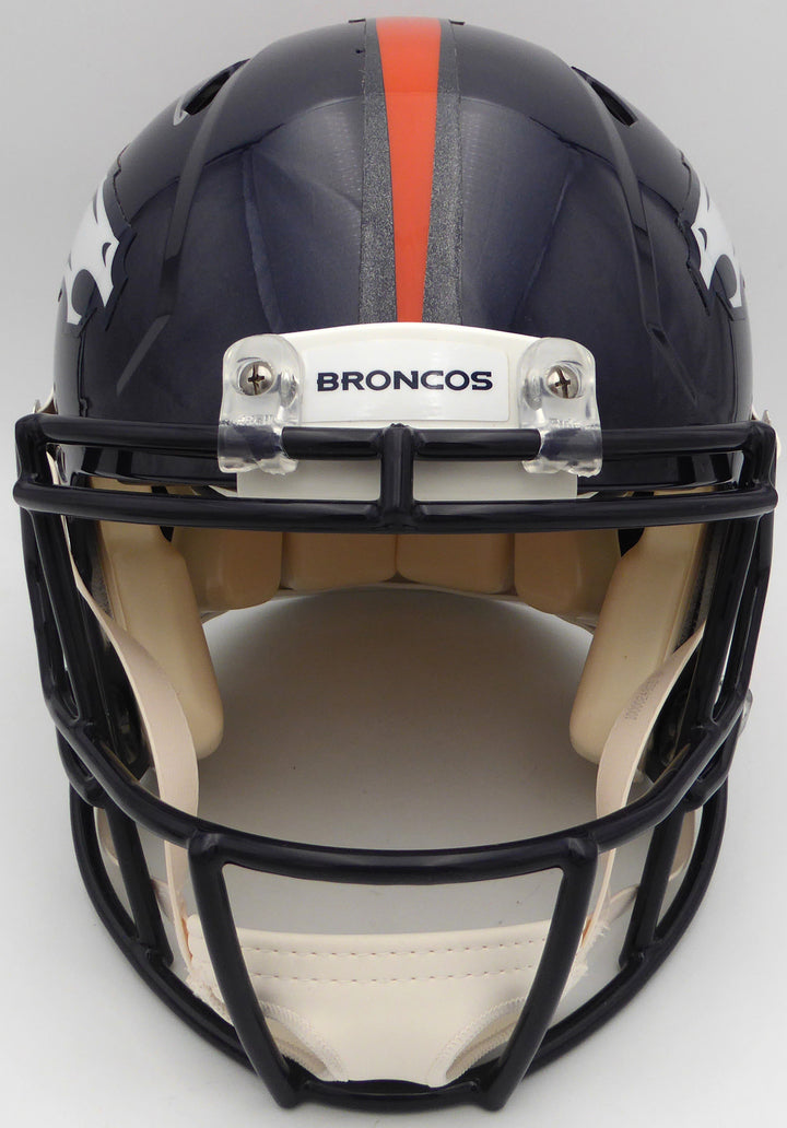 Russell Wilson Auto Signed Blue Full Size Authentic Helmet Broncos Fanatics Holo