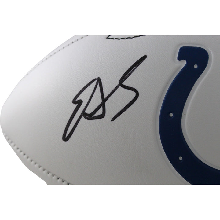 Edgerrin James Autographed Indianapolis Colts Logo Football HOF Beckett 54299