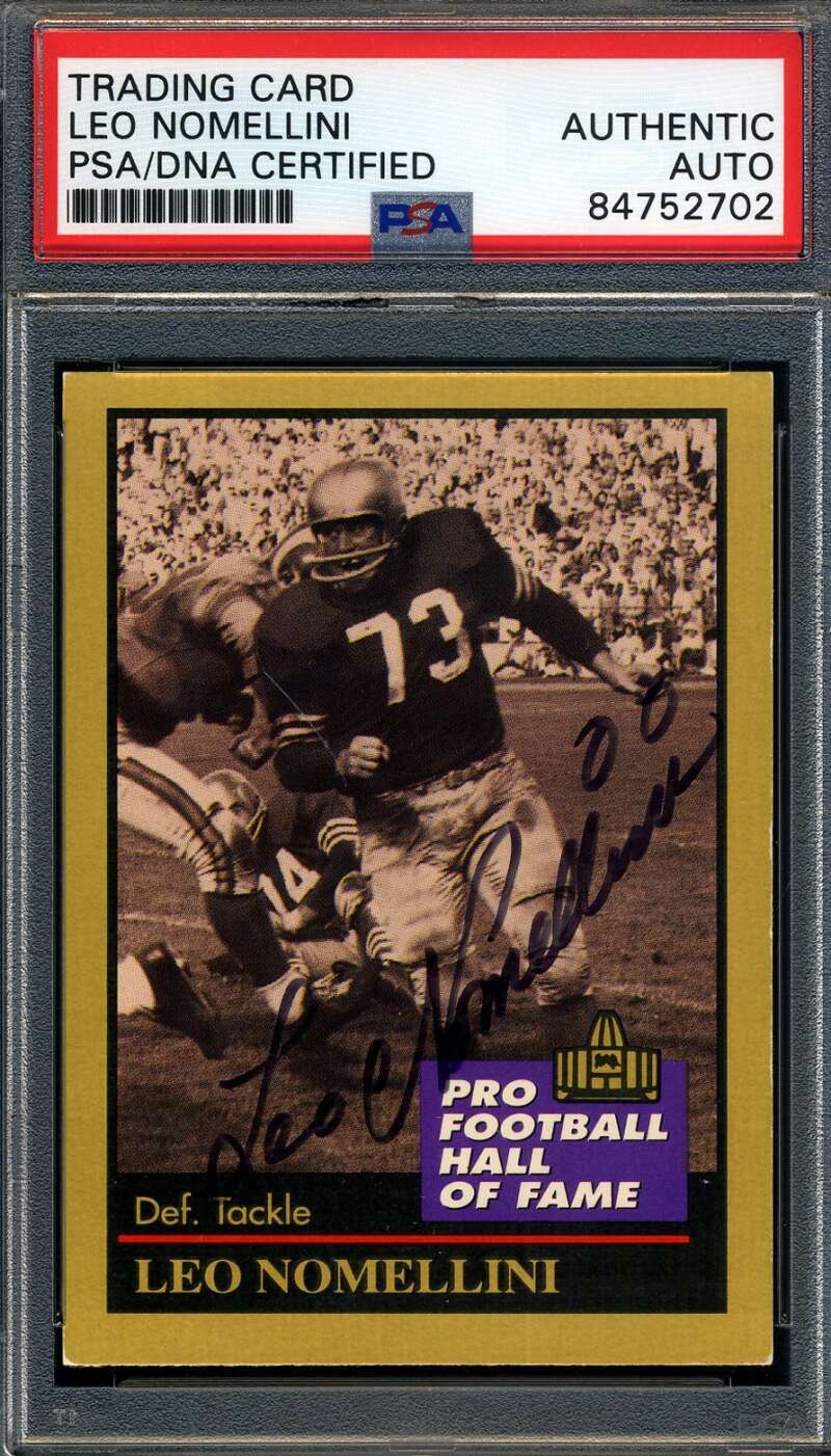 Leo Nomellini PSA DNA Signed 1991 Enor HOF Autograph