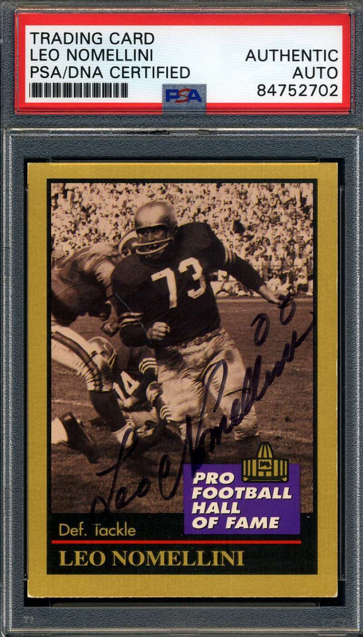 Leo Nomellini PSA DNA Signed 1991 Enor HOF Autograph