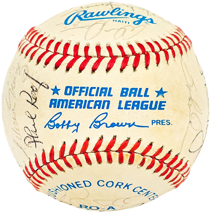 1985 Seattle Mariners Team Signed Signed Official AL Baseball With 24 Signatures
