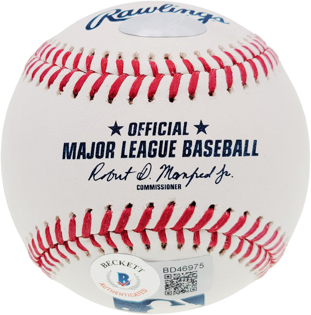 Nolan Ryan Signed Official MLB Baseball Texas Rangers Beckett BAS