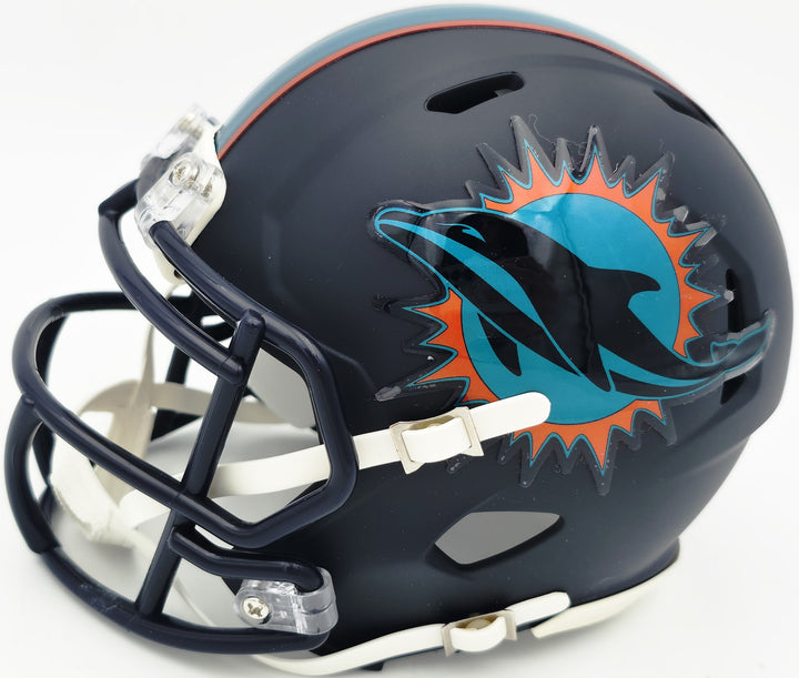 Ricky Williams Signed Miami Dolphins Black Rivalries Speed Mini Helmet JSA