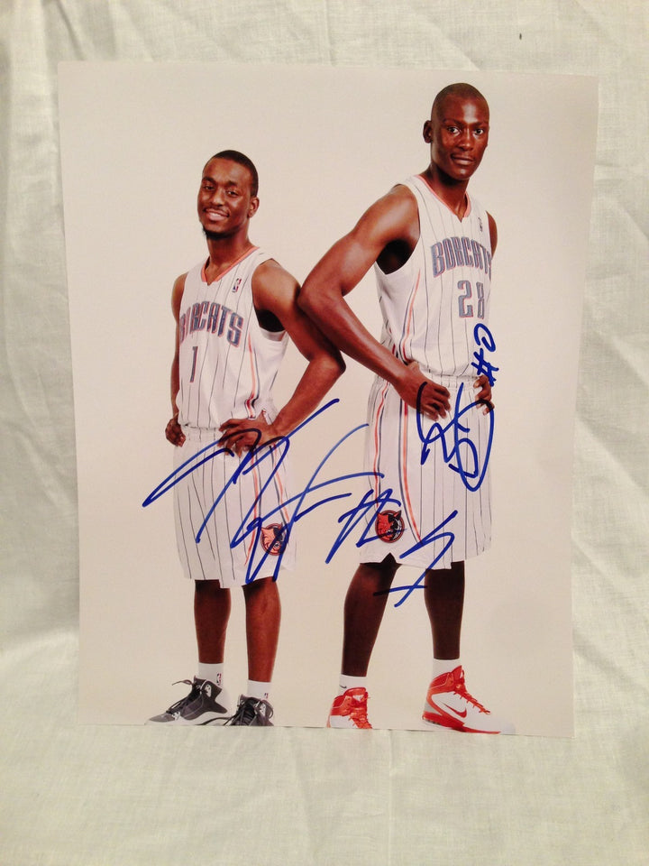 KEMBA WALKER & Bismack Biyombo SIGNED AUTO BASKETBALL 11X14 PHOTO BOBCATS COA