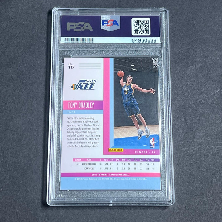 2017-18 Panini Status #117 Tony Bradley Signed Card AUTO PSA Slabbed RC Jazz