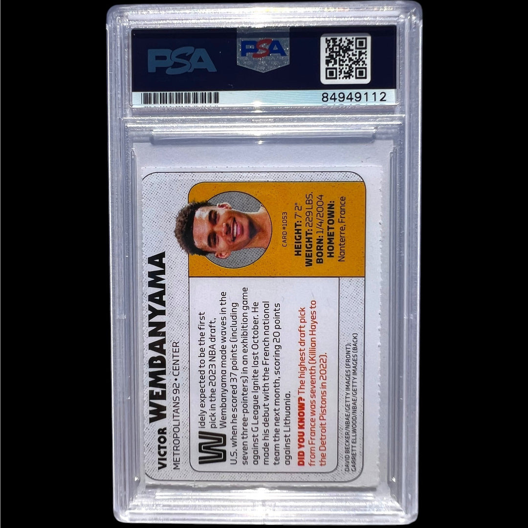 VICTOR WEMBANYAMA SIGNED 2023 SPORTS ILLUSTRATED KIDS SI ROOKIE CARD AUTO PSA