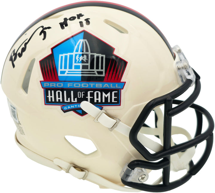 Brian Urlacher Signed Bears Cream HOF Logo Mini Helmet HOF 18 Beckett