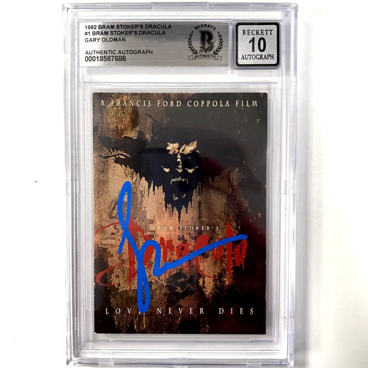 Gary Oldman signed 1992 Bram Stoker's Dracula #1 card Beckett BAS ~ 10 Auto