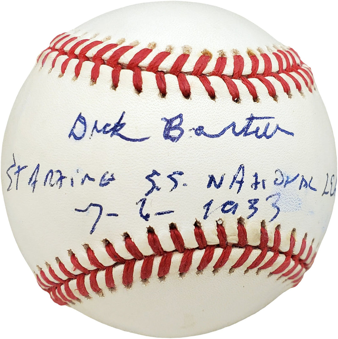 Dick Bartell Signed NL Baseball New York Giants Beckett